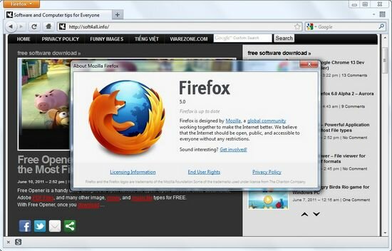 Firefoxの5.0ベータ5