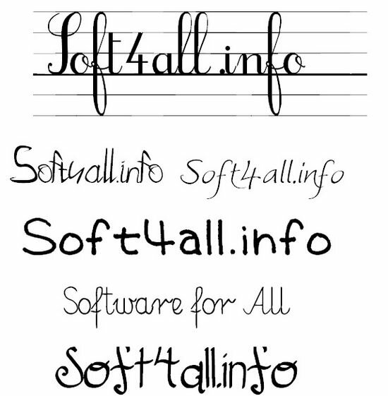 Hands writing fonts
