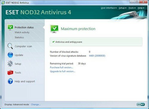 NOD32 Anvitvirus 4,0