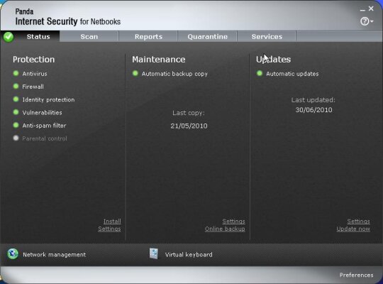 Pandan Internet Security for Netbooks 2011