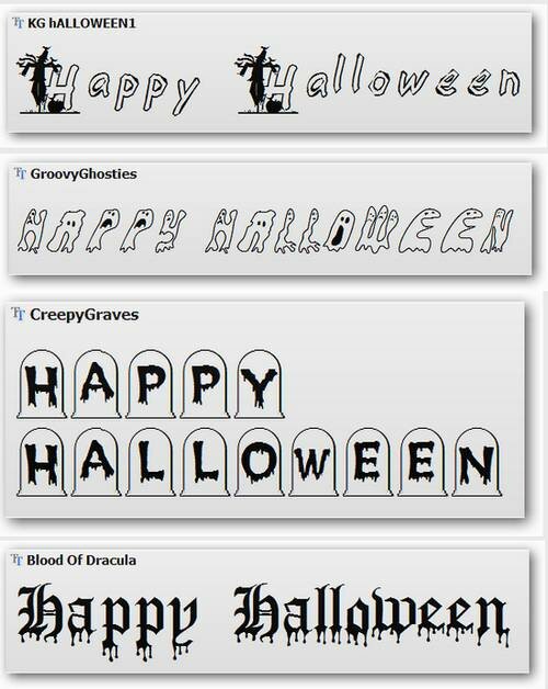 Хеллоуин шрифты