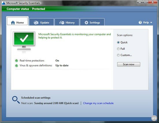 Microsoft Security Essential 2.0