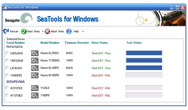SeaTools voor Windows