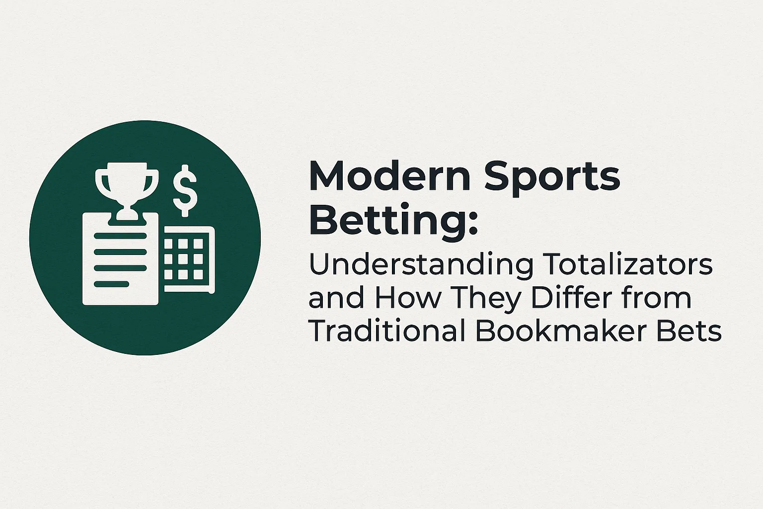 Modern Sports Betting: Understanding Totalizators and How They Differ from Traditional Bookmaker Bets