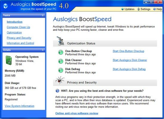 Auslogic BoostSpeed