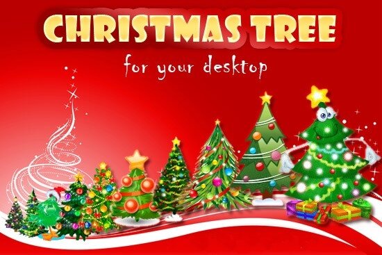 Christmas trees for desktop