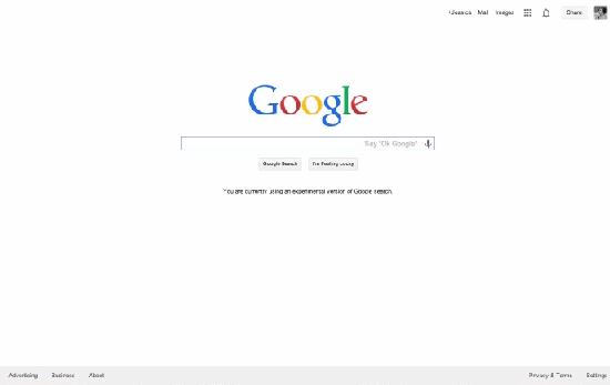 Google Chrome Beta voice search