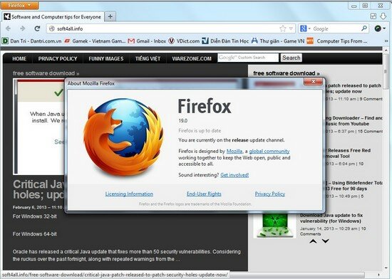 Firefox 19