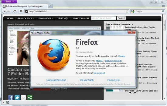 Firefox 5,0 Beta