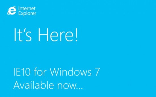 Internet Explorer 10 for Windows 7