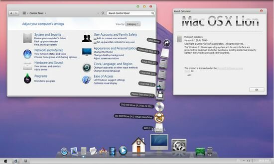 ماك OS X الأسد حزمة بالبشرة