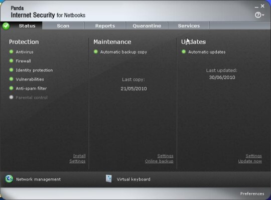 Pandan Internet Security за нетбуци 2011 г.