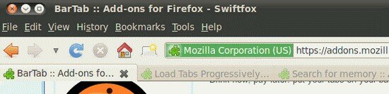BarTab Firefoxin lisäosien