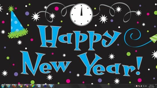 New Year theme for Windows 7